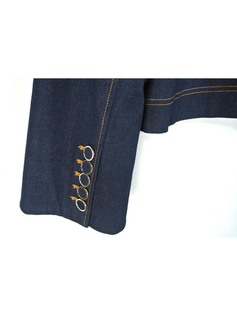 NEW, Veronica Beard Barrington Denim Embellished Jacket Sz 12 #SJ2300 - Picture 7 of 11